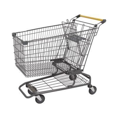 Large Size Large Wheels Supermarket Shopping Trolley Cart
