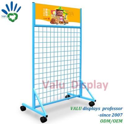 Gridwall Rack Metal Wire Floor Display Freestanding Grid Panel Merchandiser