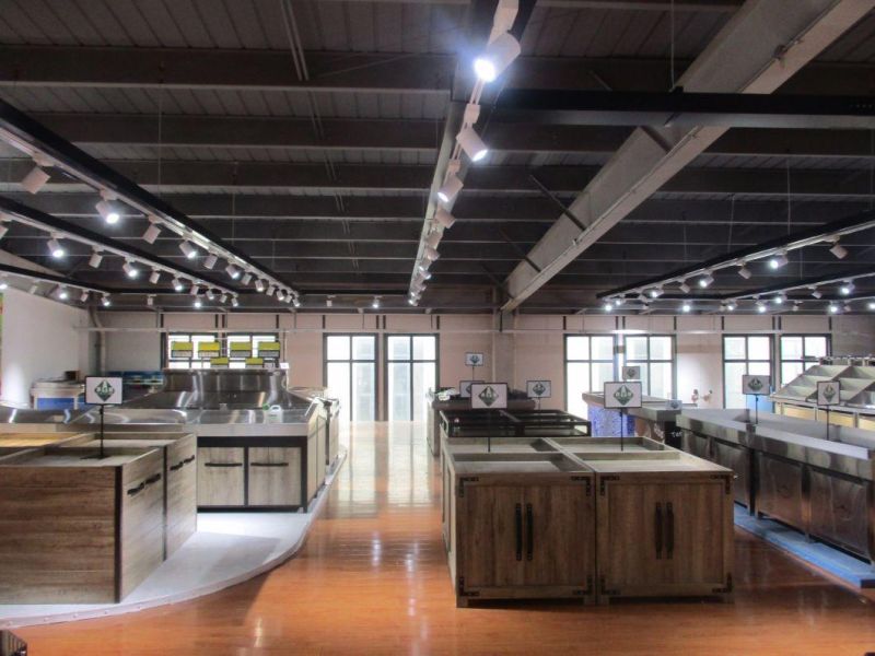 Supermarket Double Side Customized Checkout Counter with Belt