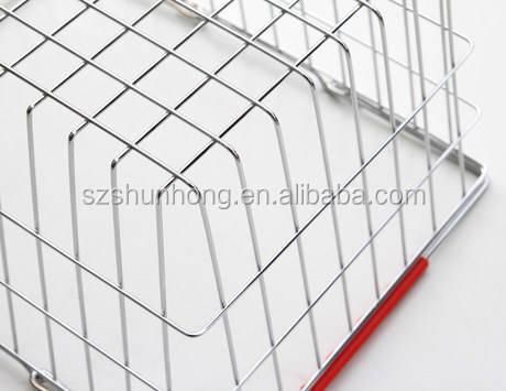 Double Handle Metal Wire Steel Mesh Shopping Basket