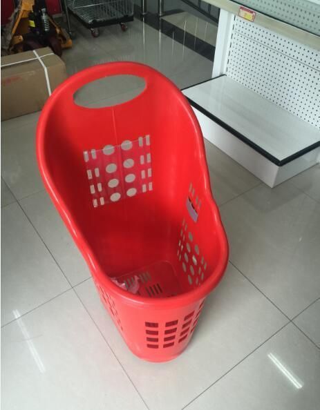 Wheeled Supermarket New Plastic Rolling Shopping Basket