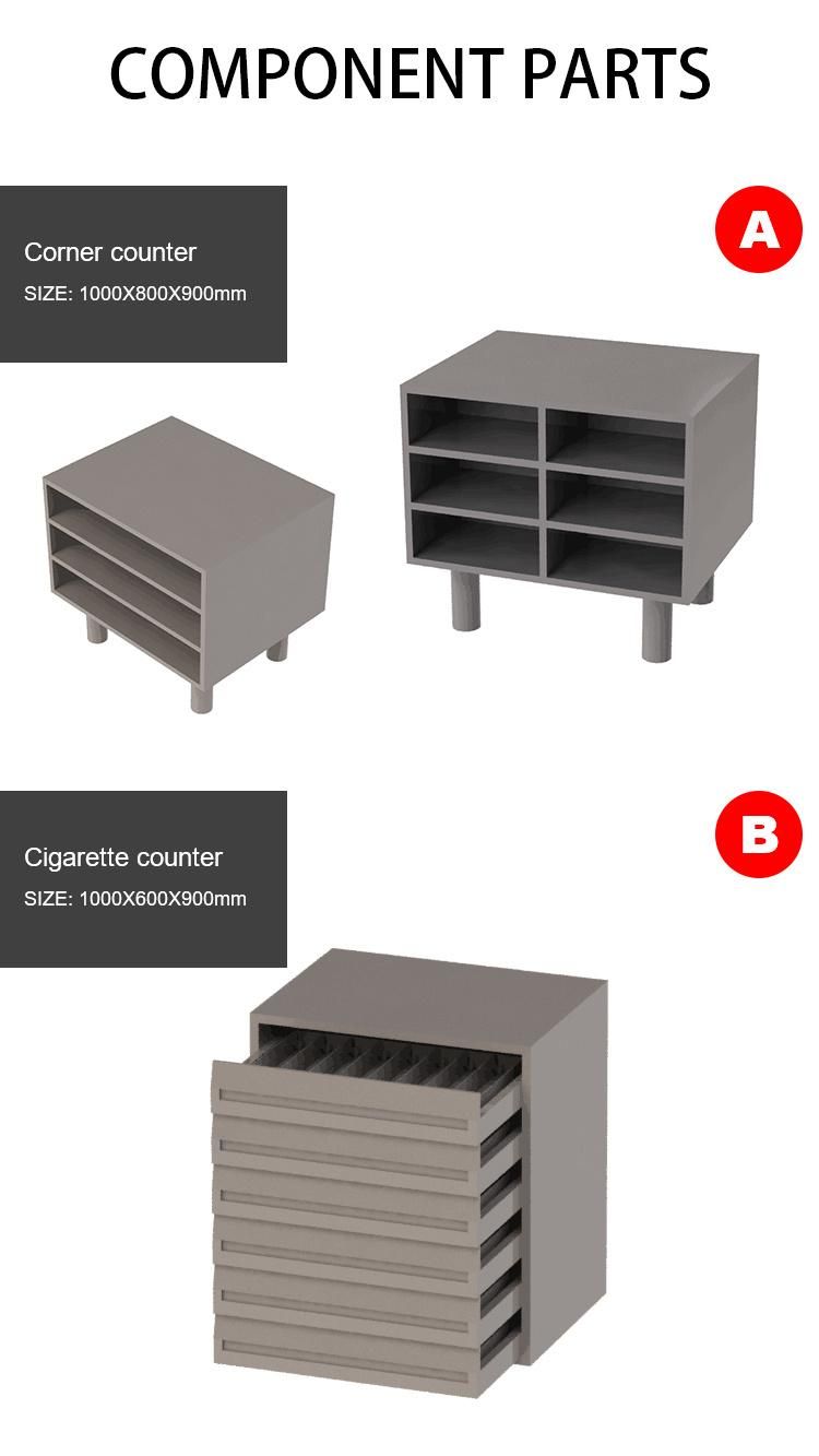 Costumized Modern Convenience Store Checkout Counter