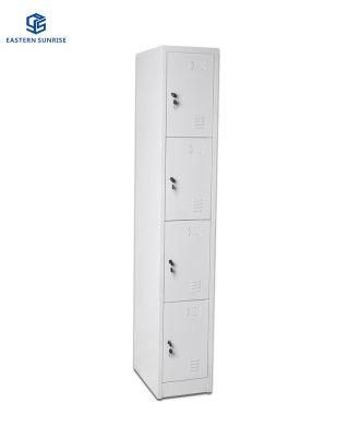 Steel Instrument File Cabinet Storage Locker Clothes Cabinet Wardrobe with 4 Door