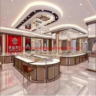 Design Interiors Gold Jewelry Shops Furniture Fashion Display Stands Customized