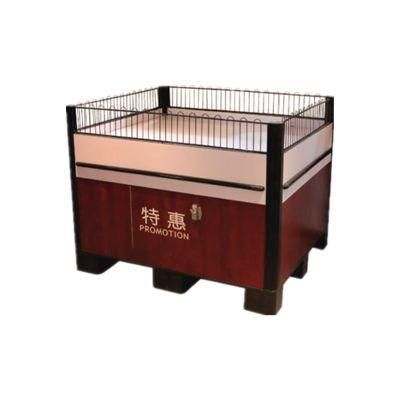 Good-Quality Large Wooden Promotional Table Supermarket Promotions Display Rack Wholesale