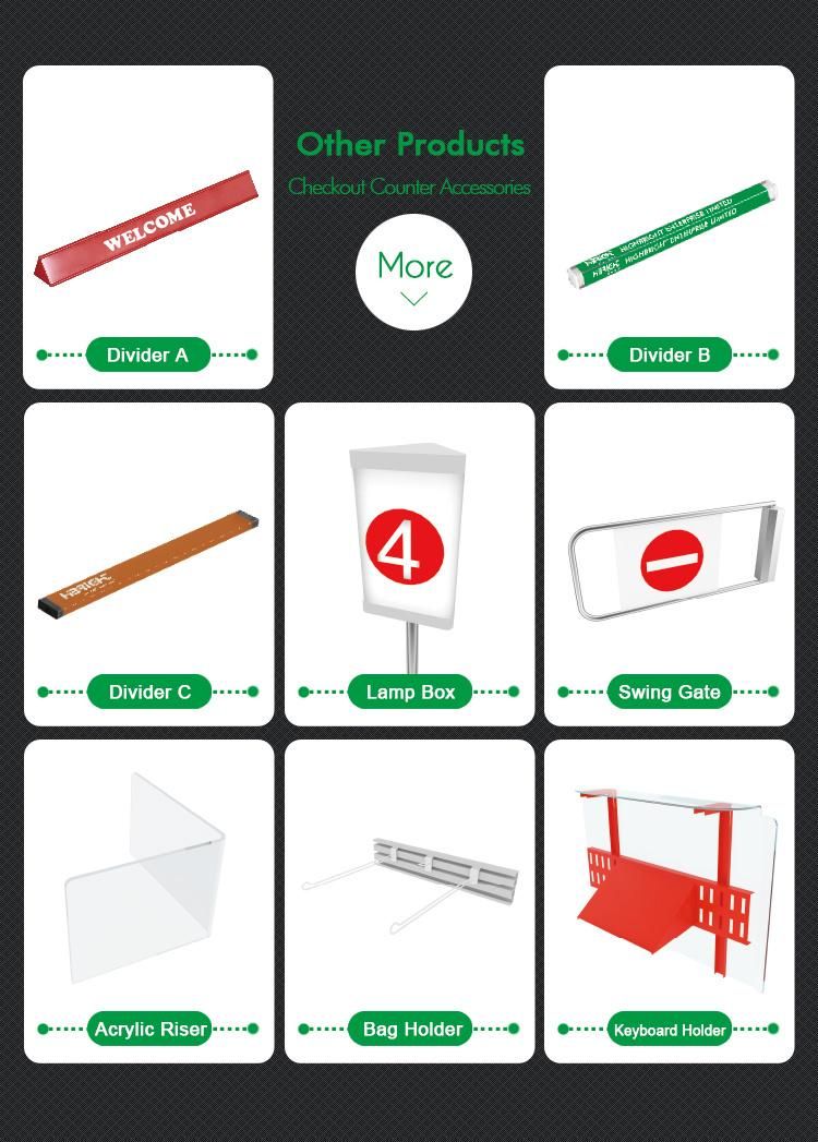 Supermarket Grocery Checkout Counter with Conveyer Belt