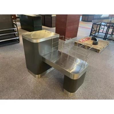 Wooden Cash Counter Design with Salon Reception Desk