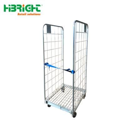 2 Doors Zinc Plated Heavy Duty Roll Cage Container
