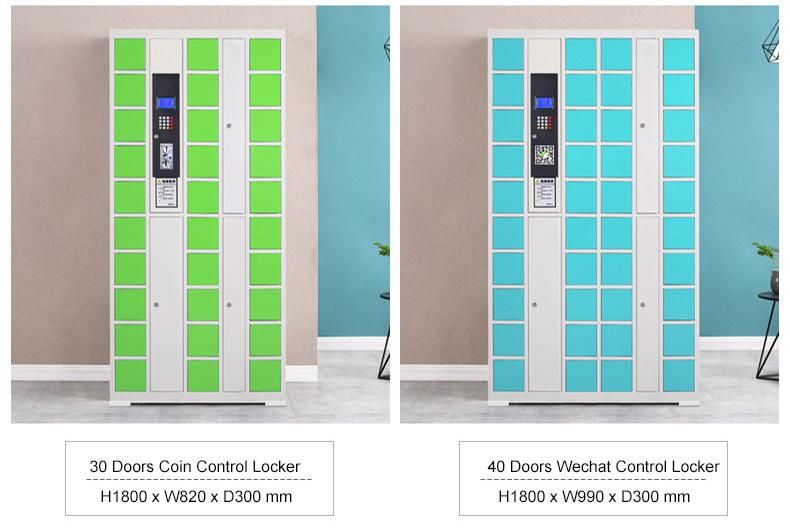 Multi Door Smart Phone Storage Cabinets Infrared Bar Code Unlock