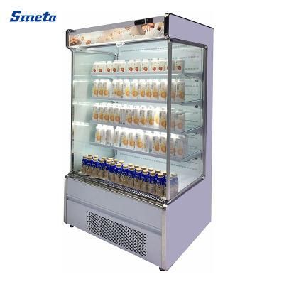 Smeta Vertical Open Air Cooling Commercial Display Beverage Cooler Refrigeration Showcase