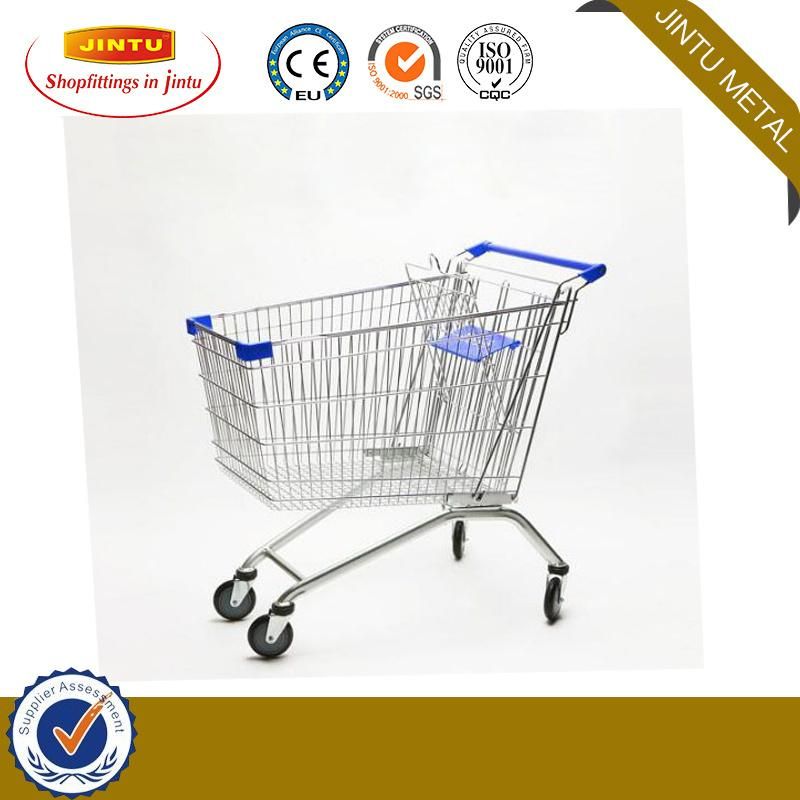 Supermarket Personal Shopping Trolley with 4 Wheels