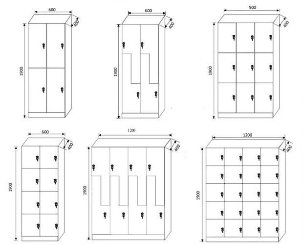 Good Quality Water Resistant Professional High Pressure Laminate Hospital Best Price Gym Washroom Changing Room HPL Locker/