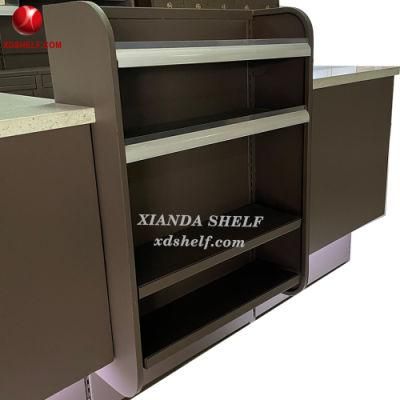Casher Table Xianda Shelf Carton Package Commercial Bar Cashier Counter Design