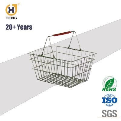 Metal Wire Shopping Basket for Supermarket