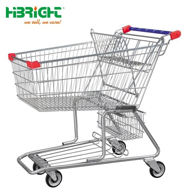 Double Basket Supermarket Shopping Cart