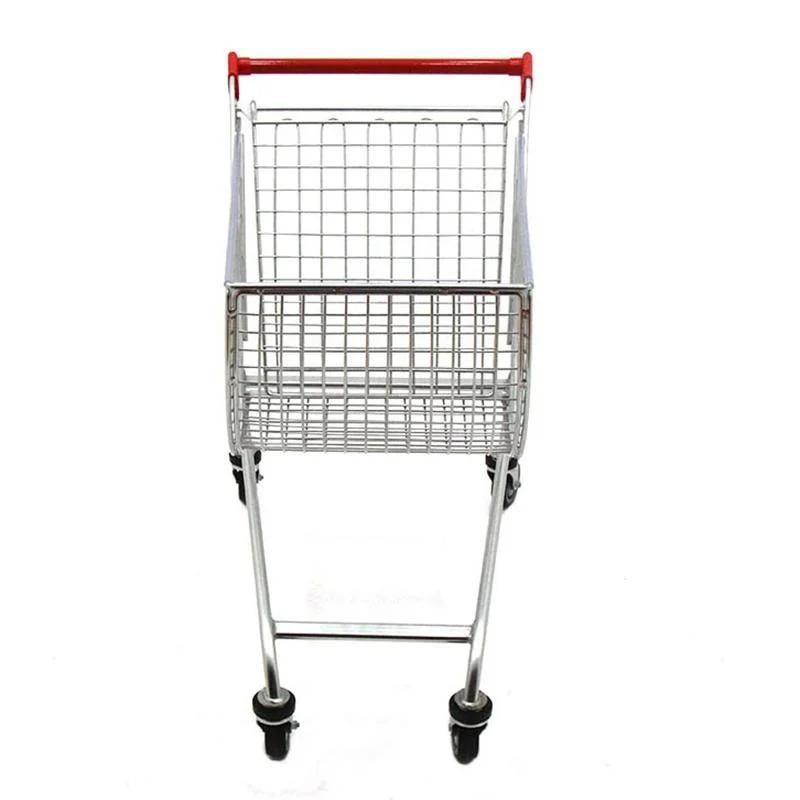 New Design Plastic and Metal Hand Push Grocery Shopping Trolley Cart