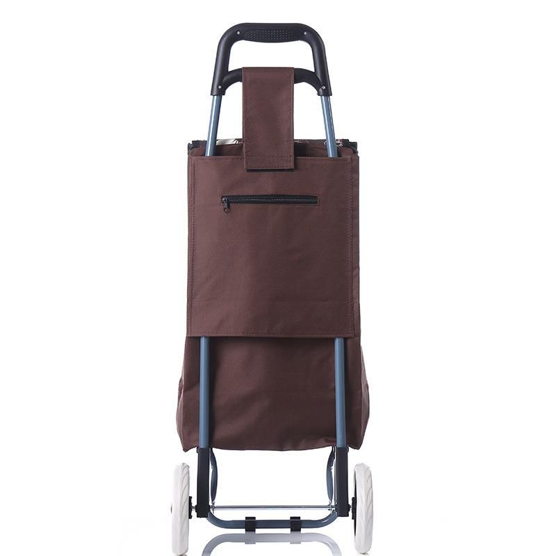 Wholesale Two Wheels Foldable Oxford Cloth Trolley Shopping Cart