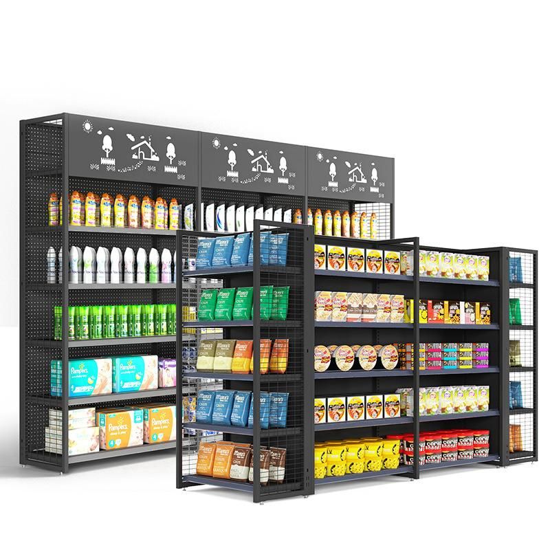 Retail Store Multi-Functional Metal Storage Shelf Cosmetic Display Rack