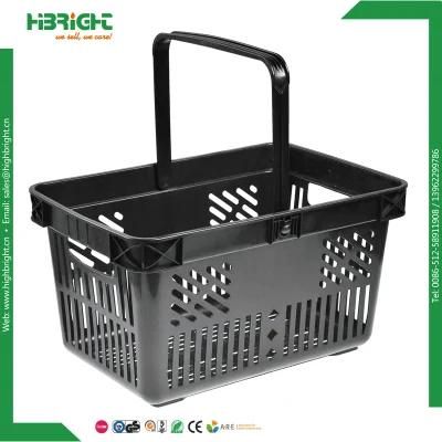 Single Handle Plastic Shopping Basket for Supermarket