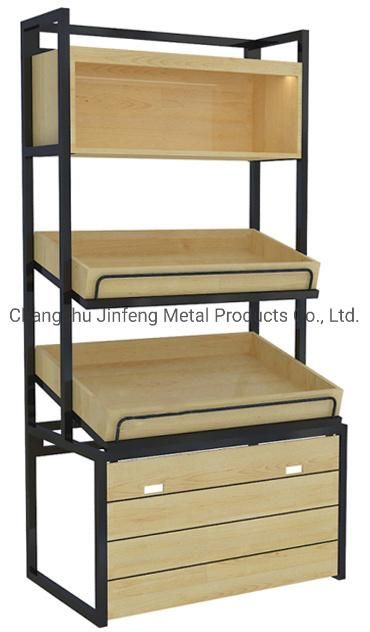 Wholesale Store Display Supermarket Shelf Wooden Vegetable Rack Fruit Shelf