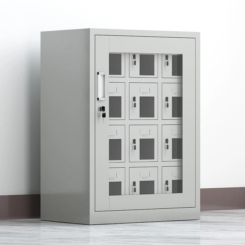 Steel 12 Door Mobile Phone Storage and Charge Locker with Sockets