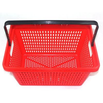 Hdpp Luxury Single/Double Handle Plastic Grocery Folding Shopping Basket