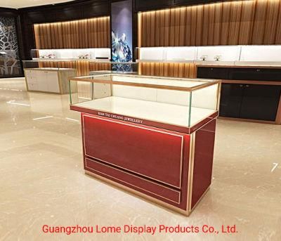 Showcase Perfume Shop Exhibition Counter Interior Design Metal Glass Jewelry Display Case