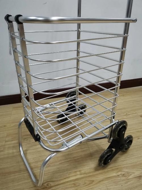 China Cheap Aluminum Alloy Stair Climbing Cart Folding Shopping Trolleys