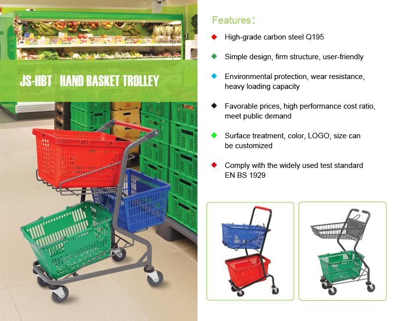 Hot Sale Four Wheel Shopping Trolley Cart with Chair