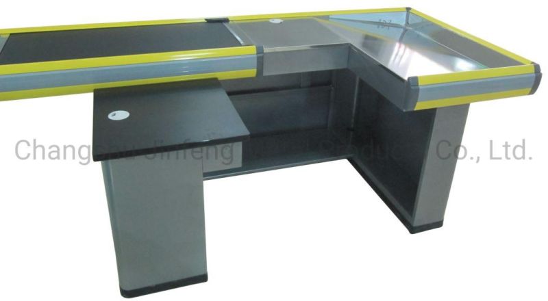 Electronic Checkout Counter with Conveyor Belt Cashier Desk
