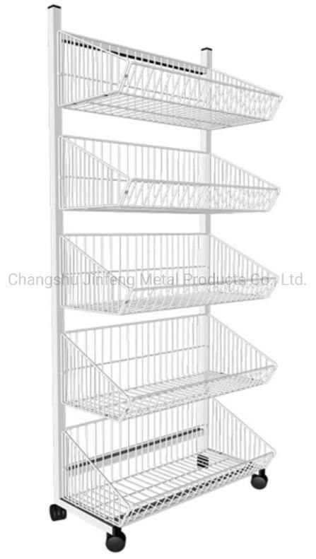 Supermarket Store Shop Wire Hanging Basket Display Stand Rack