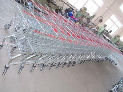 American Type Colllapsible Foldable Wheeled Trolley Supermarket Shopping Carts