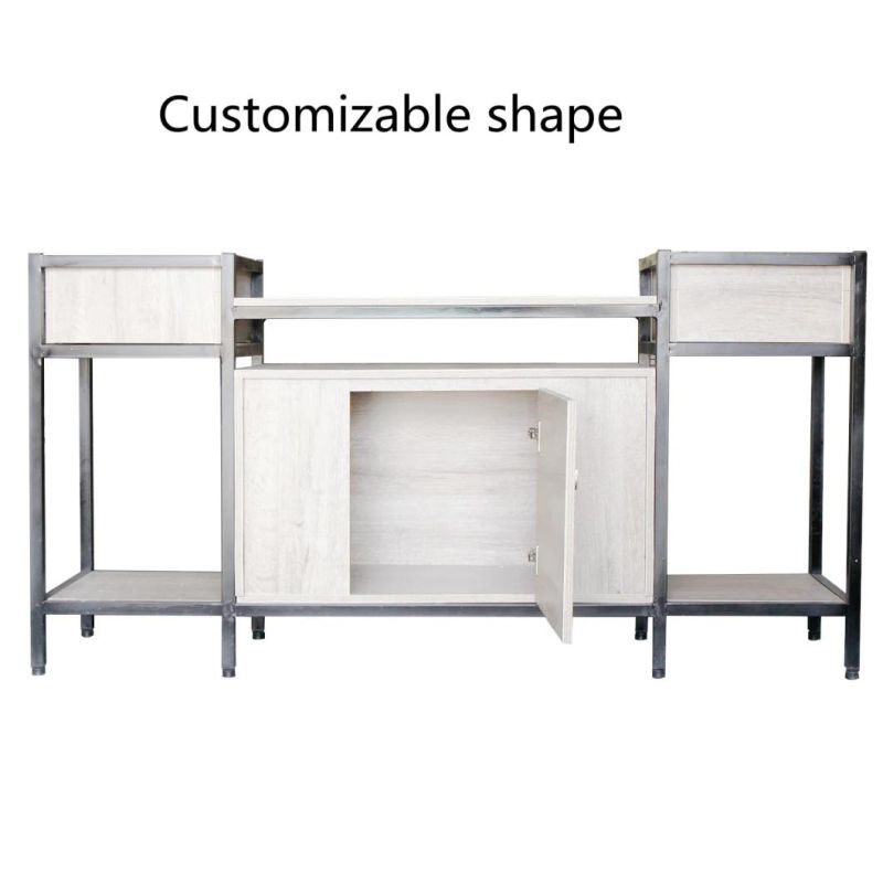 Cosmetic Shop Beauty Salon Display Cabinet Maternal and Infant Products Sample Iron Wooden Display Stand