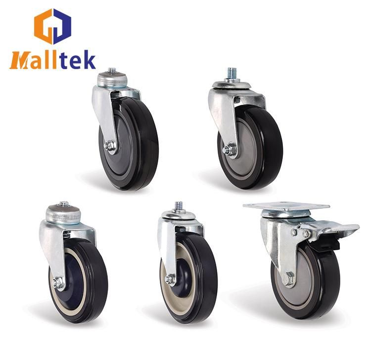 4 Inch Swiivel Fixed PVC Caster Wheel for Shopping Trolley