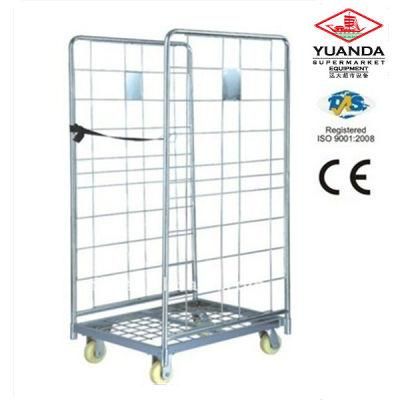 Foldable Roll Container Cage Warehouse Trolley Cart