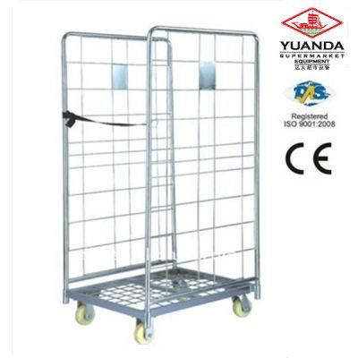 Foldable Roll Container Cage Warehouse Trolley Cart