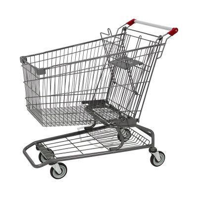 New Design Zinc Plated 210L Supermarket Trolley Manufacturers