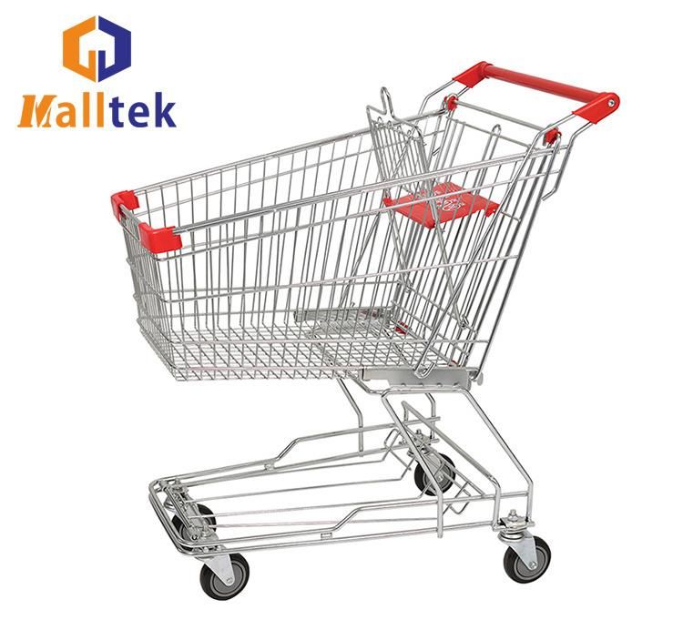 High Quality Metal Grocery Retail Store Asian Supermarket Shopping Trolley