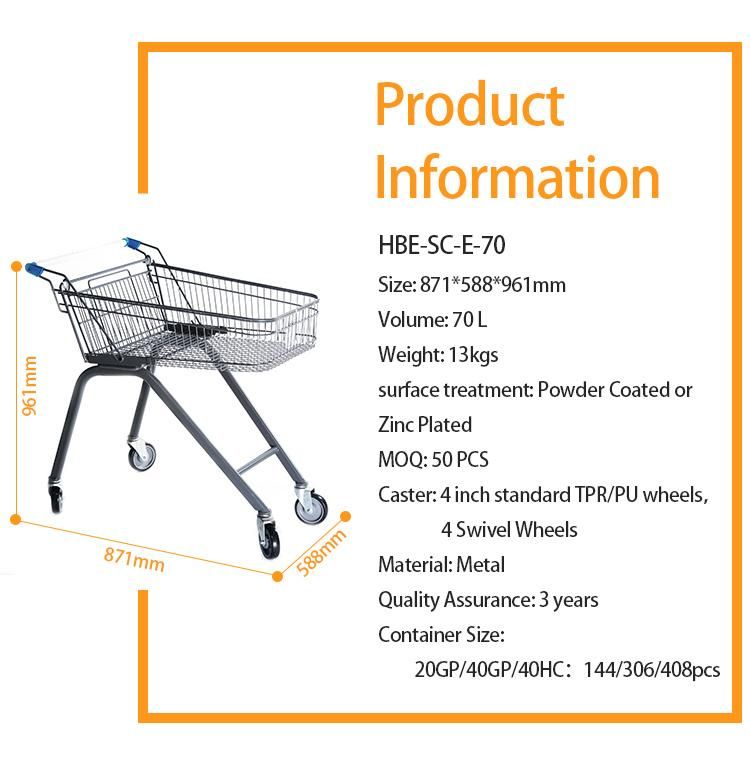 Supermarket Grocery New Model Store 100L Hand Shopping Basket