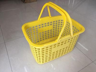 Supermarket Plastic Shopping Baskets with Handles