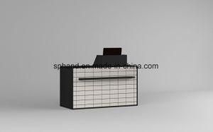 Grey Color Metal&Marble Combination Cashier Desk