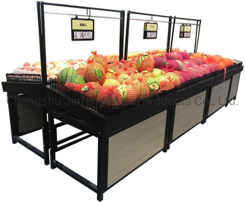 Supermarket Shelf Customized Wooden Shelving for Fruit and Vegetable