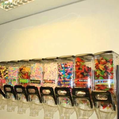 Plastic Bulk Candy Nuts Rice Dispenser Gravity Bin Biscuit Dispenser