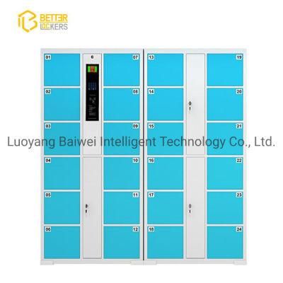 High Quality Touch Screen Outdoor Stand Mobile Phone Control Open Door Package Luggage Locker