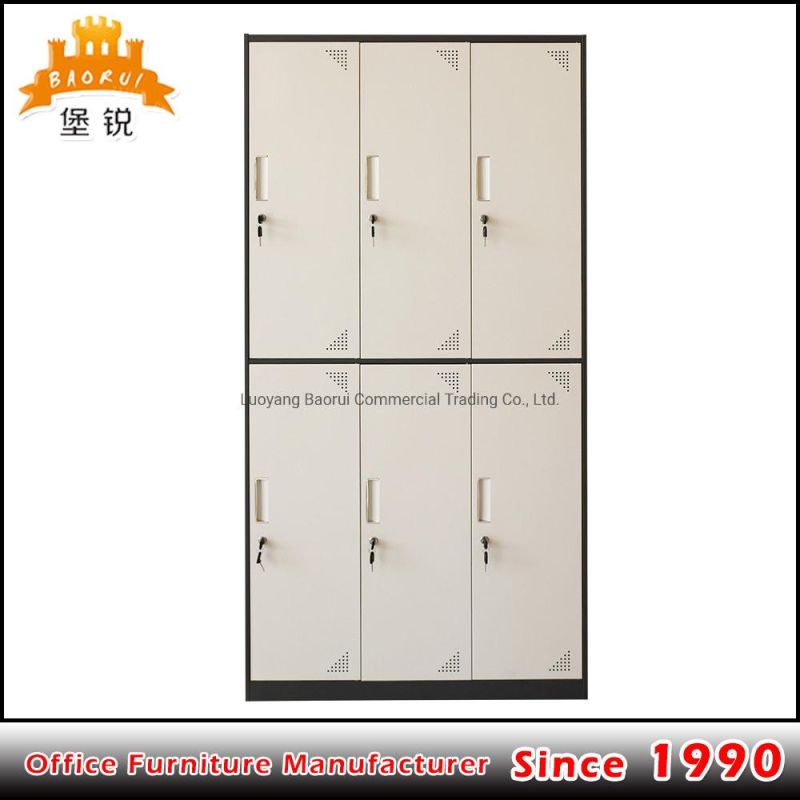 Funky Home Furniture Steel Almirah Designs 6 Door Metal Wardrobe