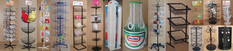 Supermarket Promotion 4 Tiers Wire Basket Floor Storage Shelf (pH12-012)