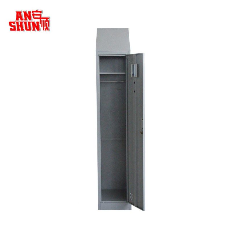 1 Tier Slopping Top Gym School Lockers for Sale Steel Wardrobe