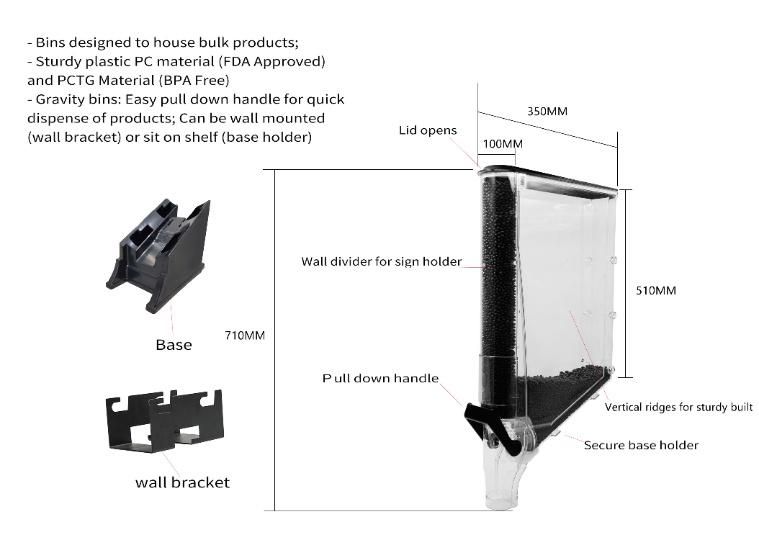 Cereal Dispensers Bulk Supermarket Display Equipment