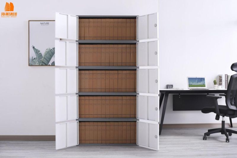 Cold Steel Sheet Roll 5 Door Office Furniture Equipment Filing Cabinet