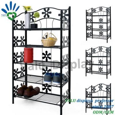 Home Decoration Planter Rack Iron Black Display Flower Stand Column